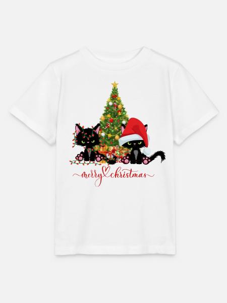 Weihnachten Katzen - Stanley/Stella Kinder T-Shirt MINI CREATOR - Weiß