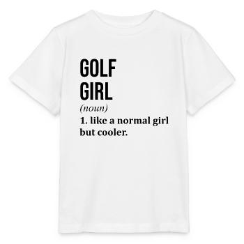Fille de golf drôle de citation de golf - T-shirt bio MINI CREATOR Stanley/Stella Enfant - blanc - Devant - Maike (125cm)