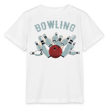 Croquis de Bowling Strike - T-shirt bio MINI CREATOR Stanley/Stella Enfant - blanc - Devant - Maike (125cm)