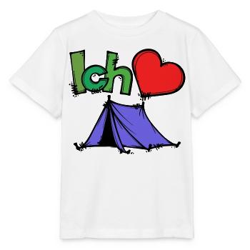 Tentes Camping Camper Déclaration Wanderlust Heart - T-shirt bio MINI CREATOR Stanley/Stella Enfant - blanc - Devant - Maike (125cm)