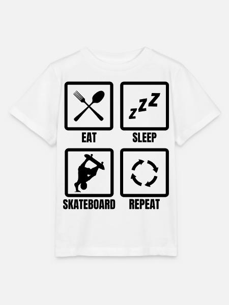 Skateboarding Routine - Stanley/Stella Kinder T-Shirt MINI CREATOR - Weiß