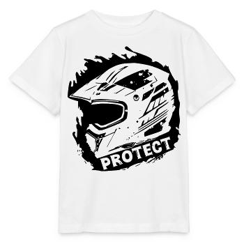 Protect - Schutzhelm [Schwarz] - Stanley/Stella Kinder T-Shirt MINI CREATOR  - Weiß - Vorne - Maike (125cm)