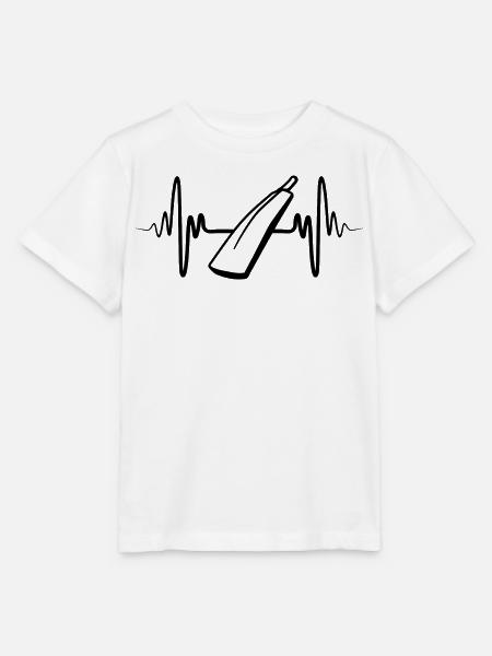 Cricketschläger EKG Herzschlag - Stanley/Stella Kinder T-Shirt MINI CREATOR  - Weiß