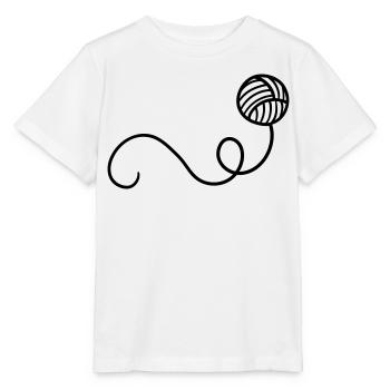 Cartoon Wool Ball - Stanley/Stella MINI CREATOR Kids’ T-Shirt - white - Front - Maike (125cm)