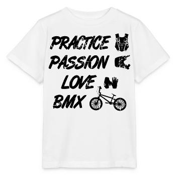 Passion Love BMX - Stanley/Stella Kinder T-Shirt MINI CREATOR  - Weiß - Vorne - Maike (125cm)