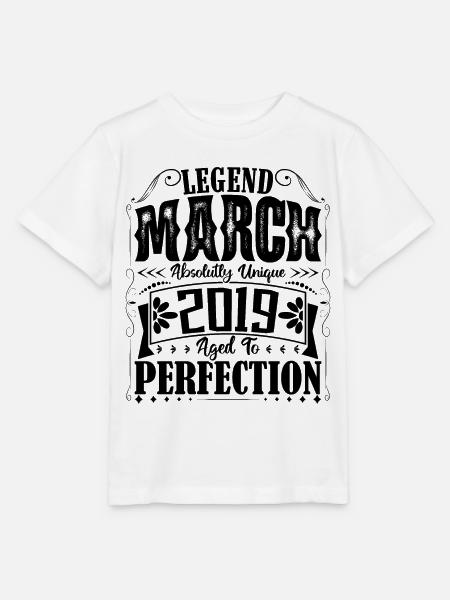 März 2019. Geburtstagsgeschenk März 2019. März. - Stanley/Stella Kinder T-Shirt MINI CREATOR - Weiß