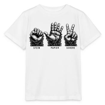 Stein Papier Schere - Stanley/Stella Kinder T-Shirt MINI CREATOR  - Weiß - Vorne - Maike (125cm)