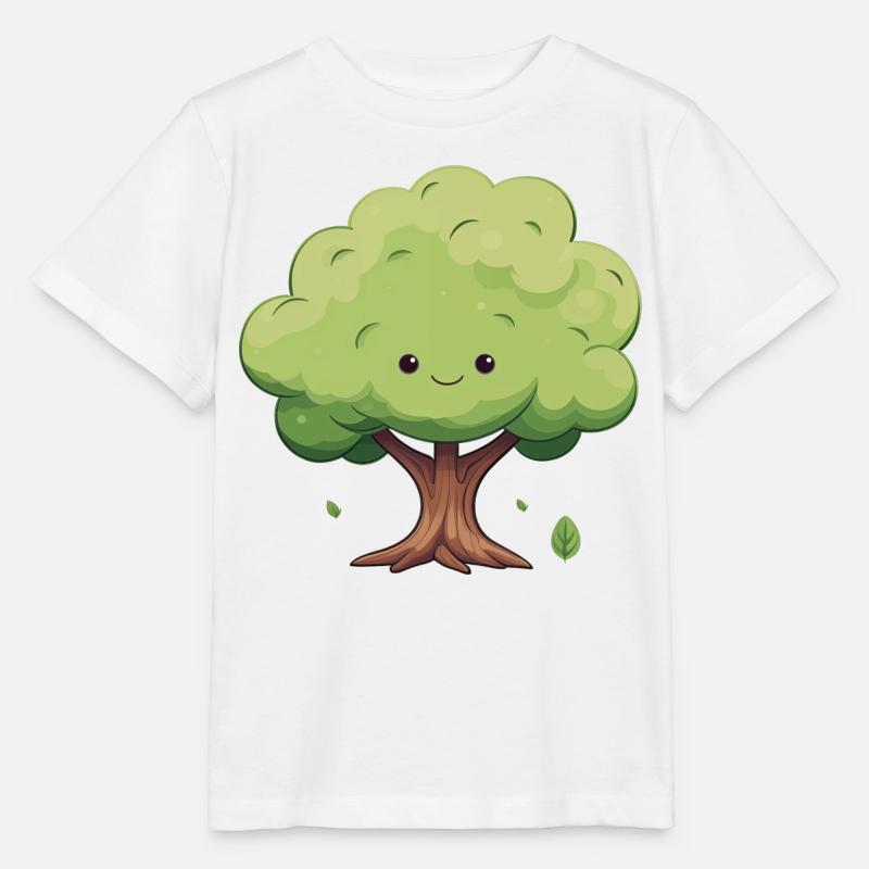 Arbre de dessin animé câlin - T-shirt bio MINI CREATOR Stanley/Stella Enfant - blanc