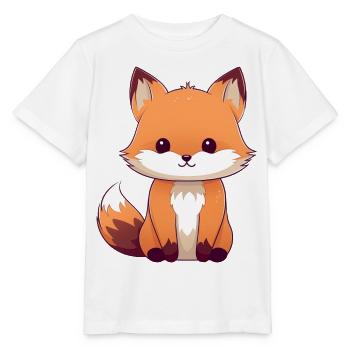 renard de dessin animé mignon sur les vêtements - T-shirt bio MINI CREATOR Stanley/Stella Enfant - blanc - Devant - Maike (125cm)