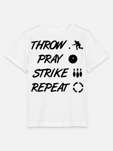 Throw Pray Strike Repeat - Stanley/Stella Kinder T-Shirt MINI CREATOR  - Weiß