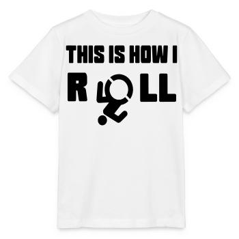 Voici comment je fais rouler mon fauteuil roulant * - T-shirt bio MINI CREATOR Stanley/Stella Enfant - blanc - Devant - Maike (125cm)