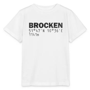 Brocken Coordonnées GPS - T-shirt bio MINI CREATOR Stanley/Stella Enfant - blanc - Devant - Maike (125cm)
