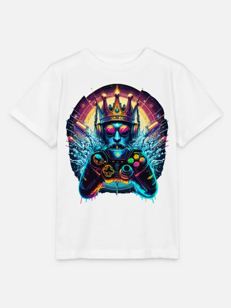 Gaming Throne – Spielkönig - Stanley/Stella Kinder T-Shirt MINI CREATOR  - Weiß