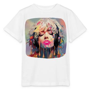 Pop Art & Musique - T-shirt bio MINI CREATOR Stanley/Stella Enfant - blanc - Devant - Maike (125cm)