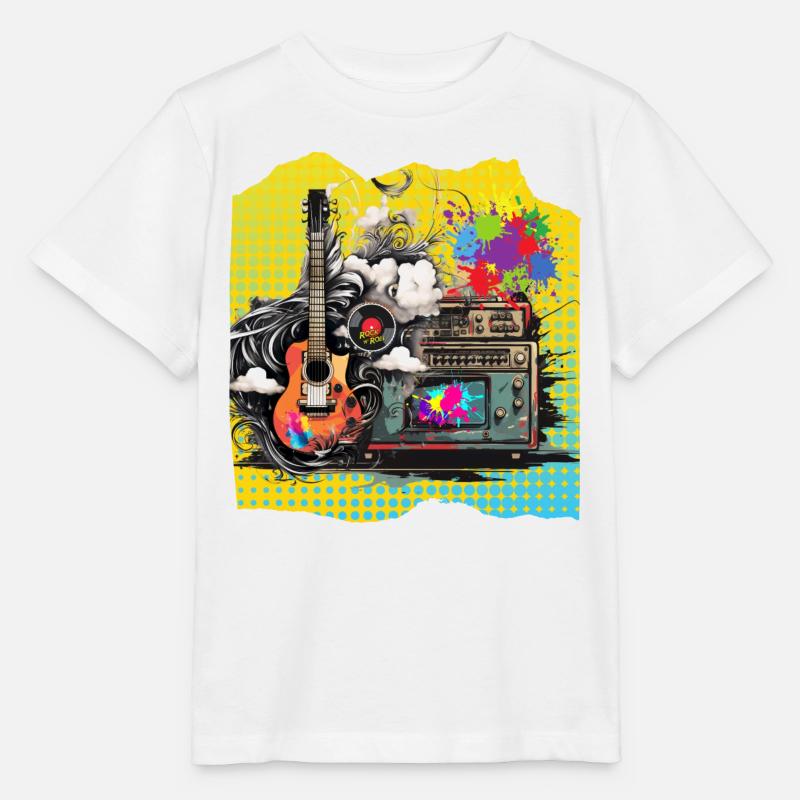 Pop Art Musique Pop - T-shirt bio MINI CREATOR Stanley/Stella Enfant - blanc