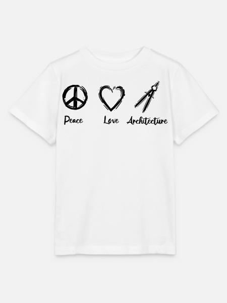 Peace Love Architecture - Stanley/Stella Kinder T-Shirt MINI CREATOR  - Weiß