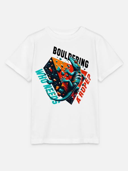 Bouldern Gecko Seil? Geschenk - Stanley/Stella Kinder T-Shirt MINI CREATOR - Weiß