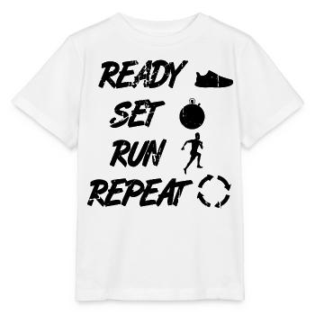 Lustige Läufer Routine - Stanley/Stella Kinder T-Shirt MINI CREATOR  - Weiß - Vorne - Maike (125cm)