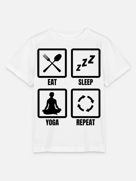 Yoga Routine - Stanley/Stella Kinder T-Shirt MINI CREATOR  - Weiß