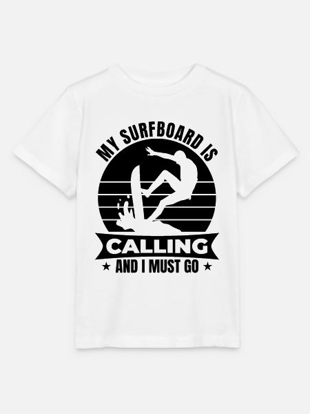 Wellenreiter Spruch - Stanley/Stella Kinder T-Shirt MINI CREATOR - Weiß