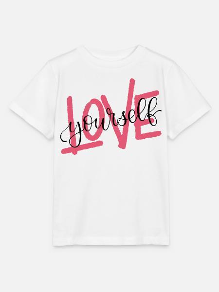 LOVE yourself - Stanley/Stella Kinder T-Shirt MINI CREATOR - Weiß