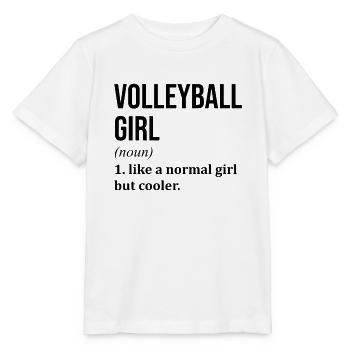 Citation drôle de fille de volley-ball - T-shirt bio MINI CREATOR Stanley/Stella Enfant - blanc - Devant - Maike (125cm)