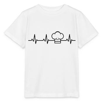 Kochmütze Herzklopfen - Stanley/Stella Kinder T-Shirt MINI CREATOR  - Weiß - Vorne - Maike (125cm)