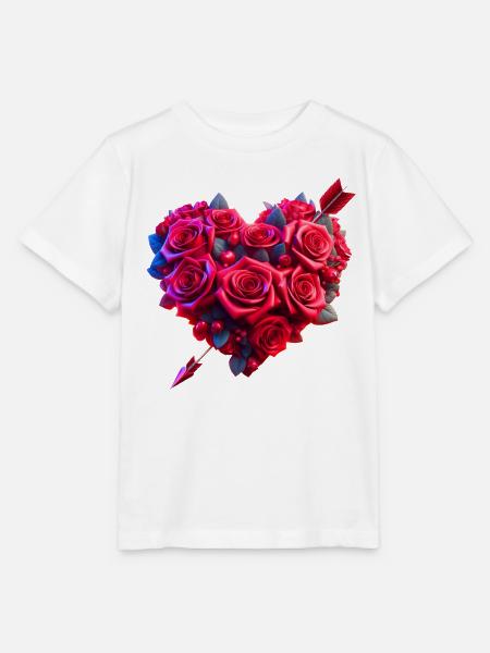 Rosenherz (02) - Stanley/Stella Kinder T-Shirt MINI CREATOR - Weiß