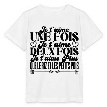 Ich liebe dich einmal, ich liebe dich zweimal - Stanley/Stella Kinder T-Shirt MINI CREATOR  - Weiß - Vorne - Maike (125cm)