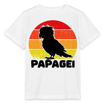 Bird, Parrot, Animal Lover, Pet, Tropical, - Stanley/Stella MINI CREATOR Kids’ T-Shirt - white - Front - Maike (125cm)