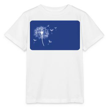 Bleu pissenlit - personnalisable - T-shirt bio MINI CREATOR Stanley/Stella Enfant - blanc - Devant - Maike (125cm)