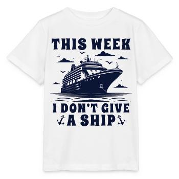 This Week I Don't Give Ship - Stanley/Stella Kinder T-Shirt MINI CREATOR  - Weiß - Vorne - Maike (125cm)