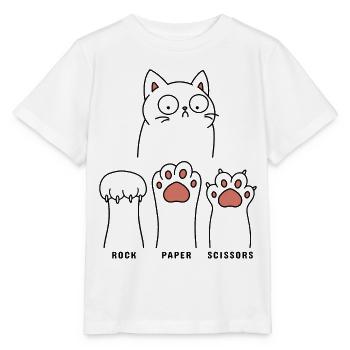 Rock Paper Scissors - Stanley/Stella MINI CREATOR Kids’ T-Shirt - white - Front - Maike (125cm)