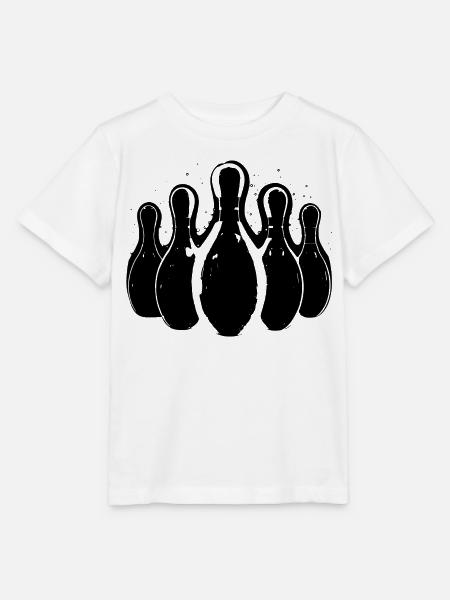 Bowling Grafik - Stanley/Stella Kinder T-Shirt MINI CREATOR  - Weiß