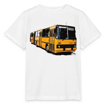 Gelber Ikarus Bus Z80 - Stanley/Stella Kinder T-Shirt MINI CREATOR  - Weiß - Vorne - Maike (125cm)