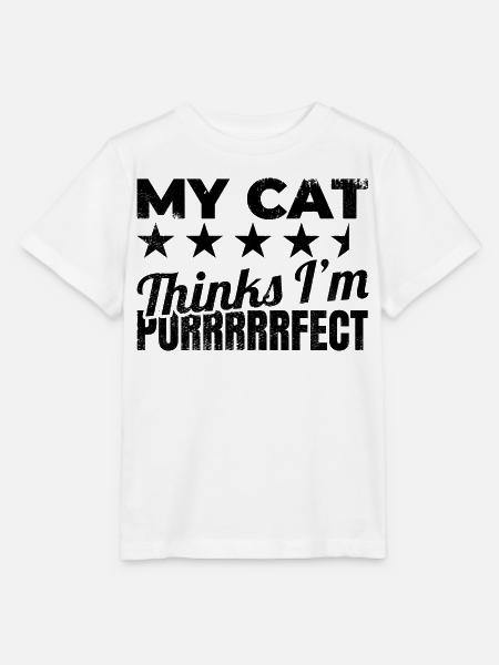 Katzenbesitzer Witz - Stanley/Stella Kinder T-Shirt MINI CREATOR - Weiß