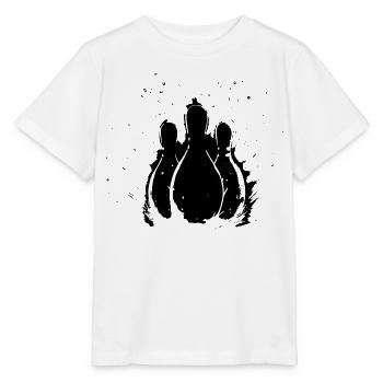 Bowling Pins - Stanley/Stella Kinder T-Shirt MINI CREATOR  - Weiß - Vorne - Maike (125cm)