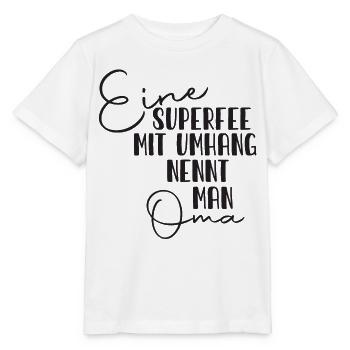 Granny Superfee Saying - Stanley/Stella MINI CREATOR Kids’ T-Shirt - white - Front - Maike (125cm)