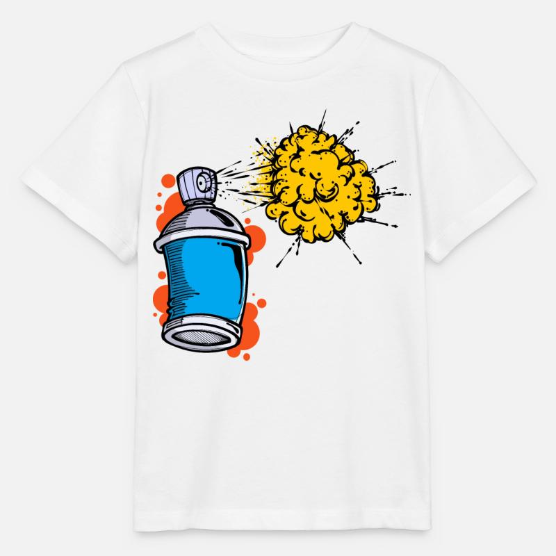 Zeichnen Illustration Graffiti Spraydose Sprayer - Stanley/Stella Kinder T-Shirt MINI CREATOR  - Weiß