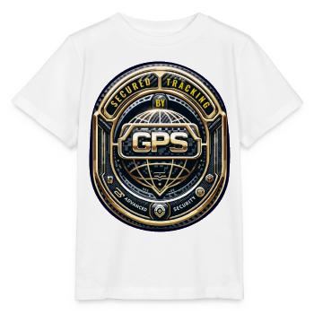 GPS-Tracking Warnaufkleber - Stanley/Stella Kinder T-Shirt MINI CREATOR  - Weiß - Vorne - Maike (125cm)