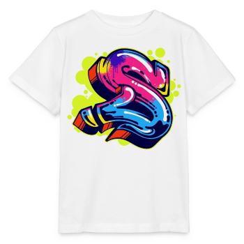 Street Art Wildstyle Sprayer Graffiti Drawing - Stanley/Stella MINI CREATOR Kids’ T-Shirt - white - Front - Maike (125cm)