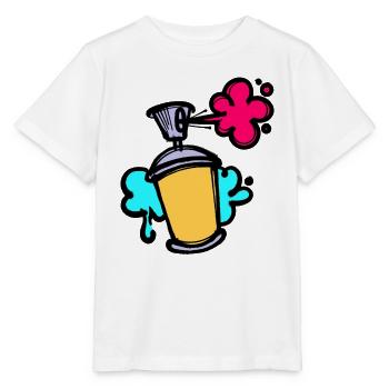 Kunst Graffiti Sprayer Spraydose Street Art - Stanley/Stella Kinder T-Shirt MINI CREATOR  - Weiß - Vorne - Maike (125cm)