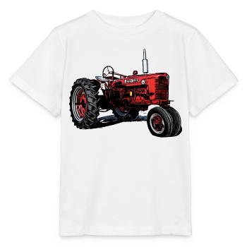 International Harvester Farmall H Traktor - Stanley/Stella Kinder T-Shirt MINI CREATOR  - Weiß - Vorne - Maike (125cm)