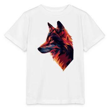 Illustration of Stylized Wolf - Stanley/Stella MINI CREATOR Kids’ T-Shirt - white - Front - Maike (125cm)