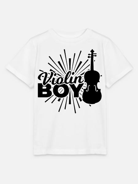 Lustiger Violinist - Stanley/Stella Kinder T-Shirt MINI CREATOR - Weiß