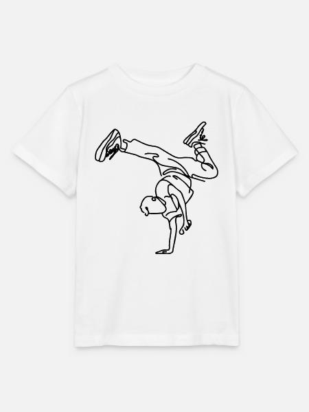 Breakdance Junge - Stanley/Stella Kinder T-Shirt MINI CREATOR  - Weiß