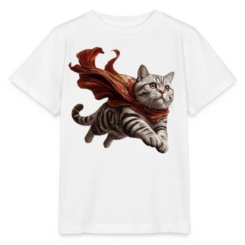 Super Katze Britisch Kurzhaar BKH getigert - Stanley/Stella Kinder T-Shirt MINI CREATOR  - Weiß - Vorne - Maike (125cm)