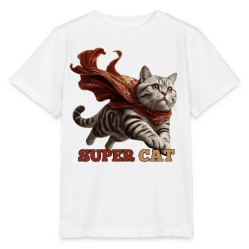 Super Katze Britisch Kurzhaar BKH getigert - Stanley/Stella Kinder T-Shirt MINI CREATOR  - Weiß - Vorne - Maike (125cm)