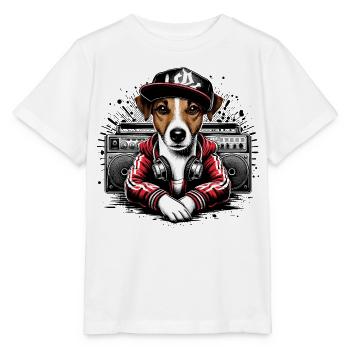 Jack Russell Terrier Ghetto Blaster Cadeau - T-shirt bio MINI CREATOR Stanley/Stella Enfant - blanc - Devant - Maike (125cm)