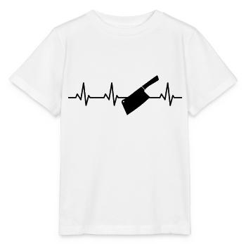 Hackmesser Herzlinie - Stanley/Stella Kinder T-Shirt MINI CREATOR  - Weiß - Vorne - Maike (125cm)